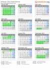 Kalender 2021 mit Ferien und Feiertagen Australisches Hauptstadtterritorium