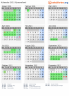 Kalender 2021 mit Ferien und Feiertagen Queensland