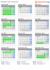 Kalender 2021 mit Ferien und Feiertagen Tasmanien