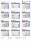 Kalender 2021 mit Ferien und Feiertagen Bolivien