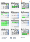 Kalender 2021 mit Ferien und Feiertagen Dragør