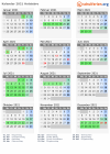 Kalender 2021 mit Ferien und Feiertagen Holstebro