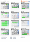 Kalender 2021 mit Ferien und Feiertagen Køge