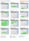 Kalender 2021 mit Ferien und Feiertagen Middelfart