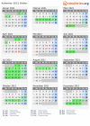 Kalender 2021 mit Ferien und Feiertagen Odder