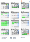 Kalender 2021 mit Ferien und Feiertagen Rebild