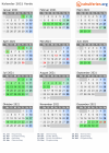 Kalender 2021 mit Ferien und Feiertagen Varde