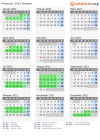 Kalender 2021 mit Ferien und Feiertagen Hessen
