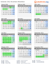 Kalender 2021 mit Ferien und Feiertagen Nordrhein-Westfalen