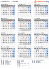 Kalender 2021 mit Ferien und Feiertagen El Salvador