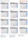 Kalender 2021 mit Ferien und Feiertagen Finnland