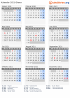 Kalender 2021 mit Ferien und Feiertagen Ghana