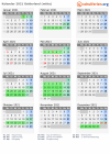 Kalender 2021 mit Ferien und Feiertagen Gelderland (mitte)