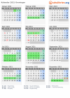 Kalender 2021 mit Ferien und Feiertagen Groningen