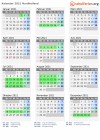 Kalender 2021 mit Ferien und Feiertagen Nordholland