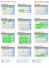 Kalender 2021 mit Ferien und Feiertagen Aostatal