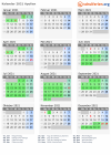 Kalender 2021 mit Ferien und Feiertagen Apulien