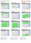Kalender 2021 mit Ferien und Feiertagen Latium