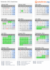 Kalender 2021 mit Ferien und Feiertagen Sardinien