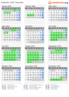Kalender 2021 mit Ferien und Feiertagen Venetien