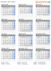 Kalender 2021 mit Ferien und Feiertagen Kenia
