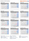 Kalender 2021 mit Ferien und Feiertagen Marokko