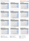 Kalender 2021 mit Ferien und Feiertagen Mexiko