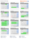 Kalender 2021 mit Ferien und Feiertagen Oslo