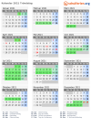 Kalender 2021 mit Ferien und Feiertagen Tröndelag
