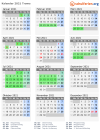 Kalender 2021 mit Ferien und Feiertagen Troms