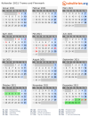 Kalender 2021 mit Ferien und Feiertagen Troms und Finnmark