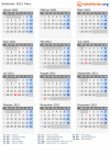 Kalender 2021 mit Ferien und Feiertagen Peru