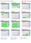 Kalender 2021 mit Ferien und Feiertagen Karpatenvorland
