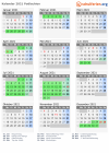 Kalender 2021 mit Ferien und Feiertagen Podlachien