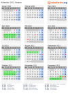 Kalender 2021 mit Ferien und Feiertagen Aargau