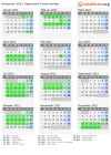 Kalender 2021 mit Ferien und Feiertagen Appenzell Innerrhoden