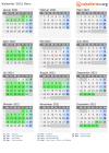 Kalender 2021 mit Ferien und Feiertagen Bern