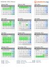 Kalender 2021 mit Ferien und Feiertagen Glarus