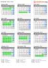 Kalender 2021 mit Ferien und Feiertagen Jura
