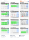 Kalender 2021 mit Ferien und Feiertagen Luzern