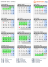 Kalender 2021 mit Ferien und Feiertagen Schwyz