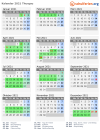 Kalender 2021 mit Ferien und Feiertagen Thurgau