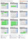 Kalender 2021 mit Ferien und Feiertagen Trenčiansky kraj