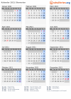 Kalender 2021 mit Ferien und Feiertagen Slowenien
