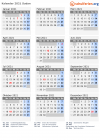 Kalender 2021 mit Ferien und Feiertagen Sudan