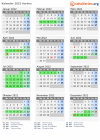 Kalender 2022 mit Ferien und Feiertagen Aarhus