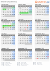 Kalender 2022 mit Ferien und Feiertagen Glostrup