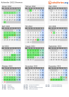 Kalender 2022 mit Ferien und Feiertagen Bremen