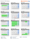 Kalender 2022 mit Ferien und Feiertagen Hessen