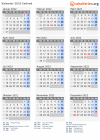 Kalender 2022 mit Ferien und Feiertagen Estland